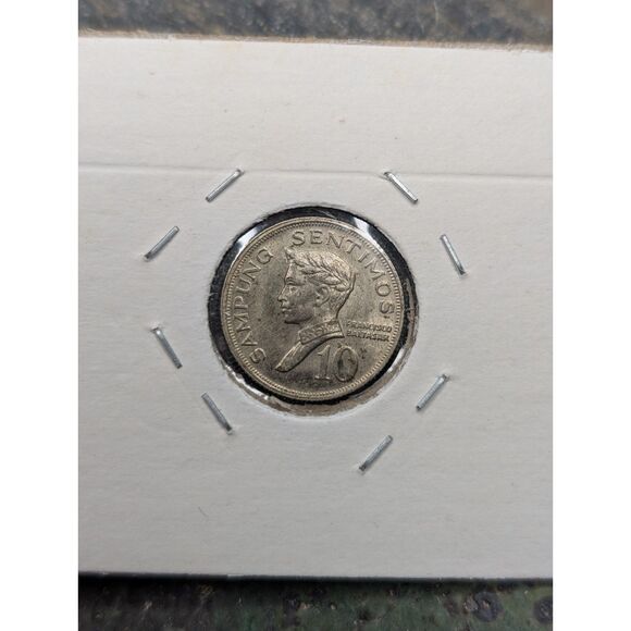 1969 Philippines 10 Sentimos Coin – Mabini Profile, Aluminum Issue - Picture 2 of 2